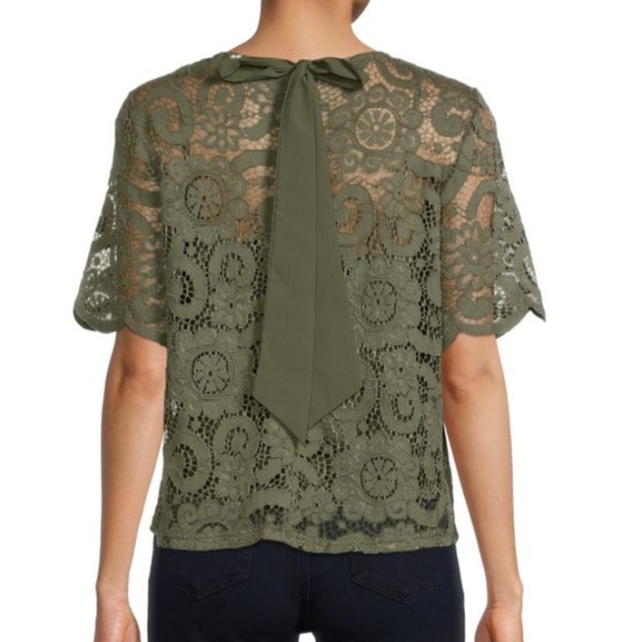 Nanette Lepore Bow Lace Top - Picture 3 of 5